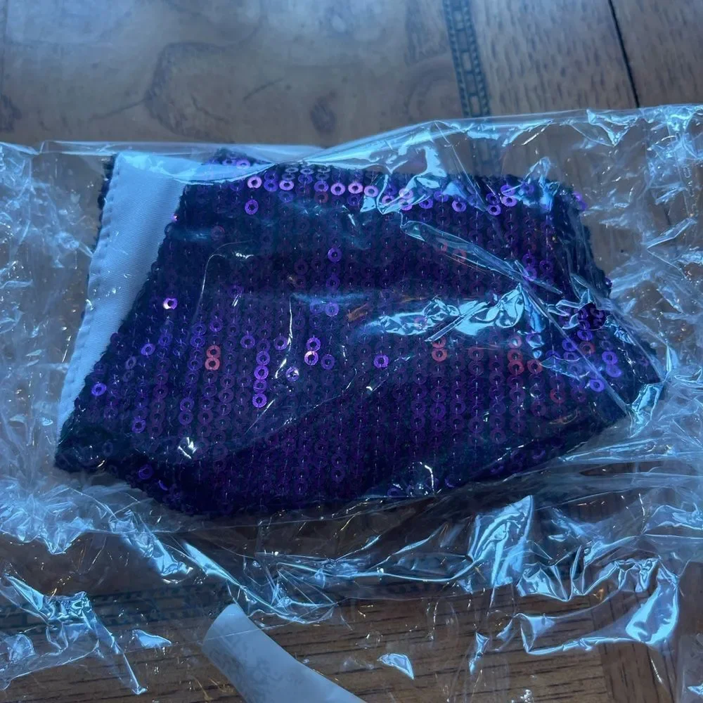 Purple Sequin Face Mask!